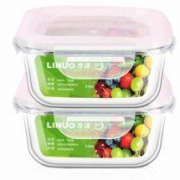 限PLUS会员：力诺（LINUO）  微波炉方形无分层饭盒310ml*2