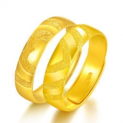 China Gold 中国黄金 GA0R028 足金情侣对戒 共10.21g