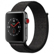 Apple 苹果  Watch Series 3智能手表（GPS+蜂窝网络款 42毫米 深空灰色铝金属表壳 黑色运动型表带 MRQK2CH/A）