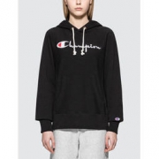 CHAMPION REVERSE WEAVE 经典 LOGO 黑色帽衫