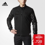 阿迪达斯（Adidas）  高尔夫纪念20年皮革袖夹克