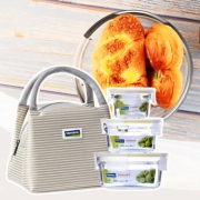 三光云彩 Glasslock 保鲜盒套装150ml+350ml+900ml送包包