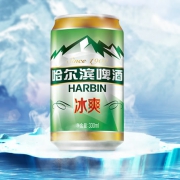 哈尔滨（Harbin）冰爽啤酒330ml*24