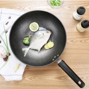 炊大皇 CG30XSJ 麦饭石色不粘炒锅30cm（带盖）