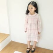 网易严选 女宝宝格纹棉质褶皱连衣裙