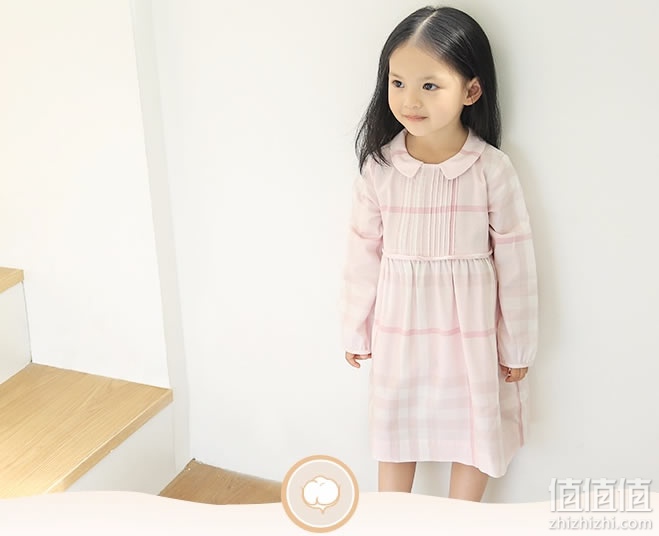 网易严选格女宝宝纹连衣裙