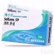 Bausch+Lomb 博士伦 清朗舒适 月抛隐形眼镜 6片 送清洗器+眼镜盒