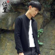位置 J017 男士小立领羊毛夹克