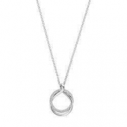 SWAROVSKI 施华洛世奇 Exact 5194452 银色双环形吊坠项链
