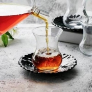 Pasabahce 帕莎 土耳其进口 玻璃茶杯碟子套装 4件套(含4杯4碟) 送咖啡勺4支