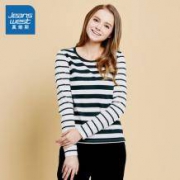 秋季焕新： JEANSWEST 真维斯 女士纯棉条纹T恤