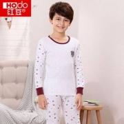 Hodo 红豆 男女童全棉内衣套装 多色