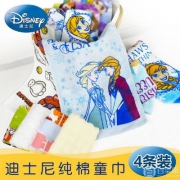 Disney 迪士尼 纯棉割绒儿童毛巾 4条