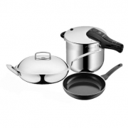 福腾宝（WMF） 厨房套装 压力锅快易锅6.5L +中华炒锅32cm+煎锅平底锅24cm