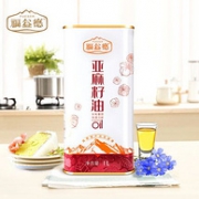2件 福益德 一级冷榨 纯亚麻籽 食用油1L