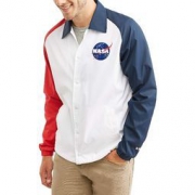 NASA 男款拼接按扣冲锋衣