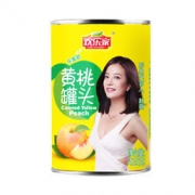 欢乐家 糖水黄桃罐头 新鲜水果罐头425g 罐装