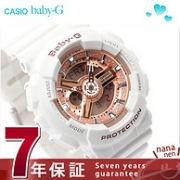 CASIO卡西欧 Baby-G 女式手表 BA-110-7A1DR 粉白色