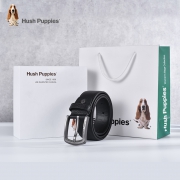 Hush Puppies 暇步士 双色头层牛皮 男士真皮皮带 三色