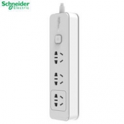 18日0~1点： Schneider Electric 施耐德电器 智意系列 1030 3位排插排插接线板 灰白色