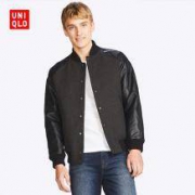 9日0点、限尺码： UNIQLO 优衣库 402735 男士仿皮夹克