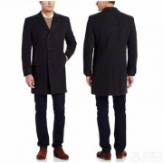 Tommy Hilfiger 汤米·希尔费格 Barnes 男士单排扣羊绒羊毛混纺大衣 Prime会员免费直邮含税