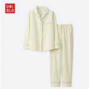 优衣库 UNIQLO 408009 女装 全棉嵌条睡衣(长袖)