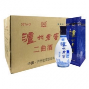 泸州老窖 二曲酒青花瓷二曲光瓶酒 38度 500ml*6瓶 整箱装