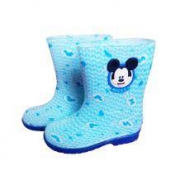 迪士尼 Disney 儿童雨鞋 防滑闪灯雨鞋 YQ2005 蓝色