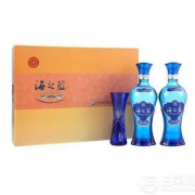 洋河 蓝色经典 52度 海之蓝绵柔型480ml*2瓶 送礼品袋