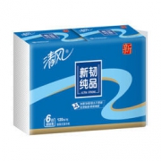 清风（APP）抽纸 新韧纯品 3层120抽纸巾*6包 *7件
