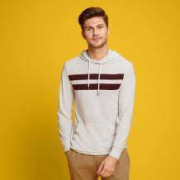 Old Navy 柔和水洗条纹连帽卫衣男 运动上衣339950