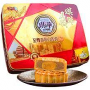 琪华 金装蛋黄白莲蓉味月饼  礼盒装  600g