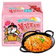 130g*5包，SAMYANG韩国三养 粉色超辣鸡肉味奶油拌面