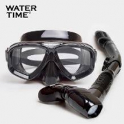 旅游浮潜必备 watertime 包裹式专业浮潜面镜+全干式呼吸管