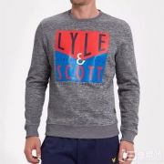 限L码，Lyle & Scott 苏格兰金鹰 Edwards Graphic 男士圆领休闲卫衣 Prime会员免费直邮