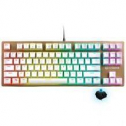 Rapoo 雷柏 V500RGB 87键背光游戏机械键盘 金色 青轴