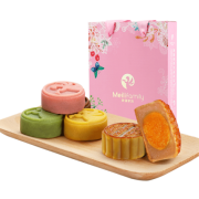 美丽家 广式冰皮月饼中秋礼盒装 60g*8个
