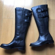 ECCO 爱步 Shape 25 型塑 女士真皮平底长靴 新低2.6折 $59.54