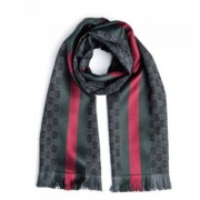 GUCCI 古驰 男士双G图案拼色围巾