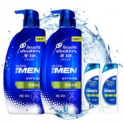 Head & Shoulders 海飞丝 男士洗发水护发套装（劲感去油去屑洗发水450ml*2+劲感去油止痒洗发露80ml*2） *3件