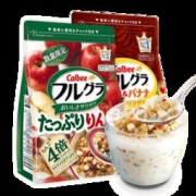 Calbee 卡乐比 北海道产经典麦片 巧克力曲奇味700g+苹果多多味