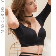Miss Curiosity好奇蜜斯 一体聚拢深V加厚文胸