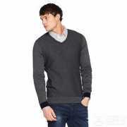 限M码，BOSS Hugo Boss 雨果·博斯 Kenlio 男士羊毛混纺V领毛衣 Prime会员免费直邮含税