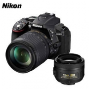 Nikon 尼康 D5300(18-105mm+DX 35mm f/1.8G）单反相机双镜头套装