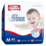 chiaus 雀氏 婴儿纸尿裤 M80片