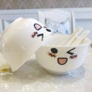 博观 景德镇陶瓷 家用餐具 2碗2勺2筷子