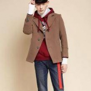 限尺码： Semir 森马 10415101356 男士羊毛混纺外套