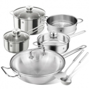 双立人（ZWILLING）  Classic II 30cm中式炒锅套装 7件套