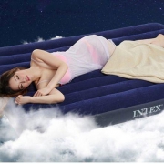 INTEX 深蓝灯心绒充气床垫  152*203*22